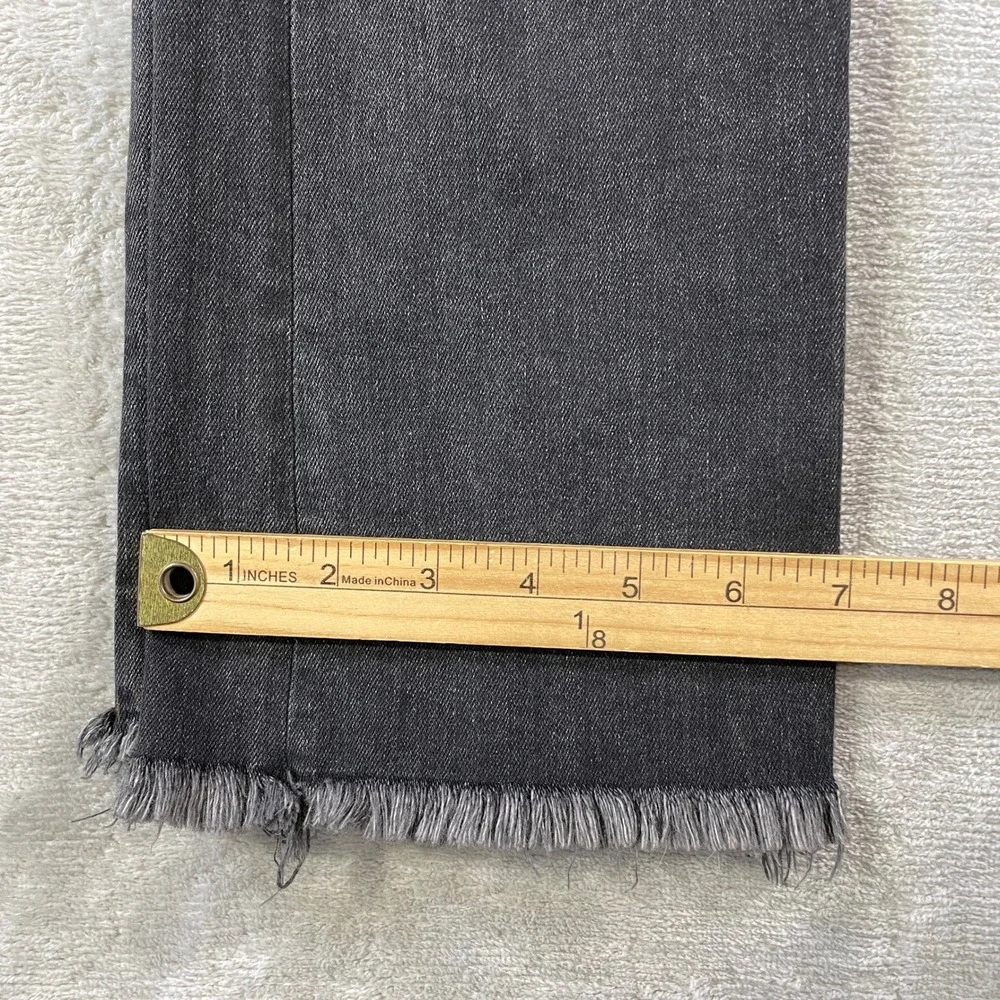 Veronica Beard Jeans Carly Kick Flare Womens 27 Black Raw Hem High Rise Washed - Picture 8 of 12